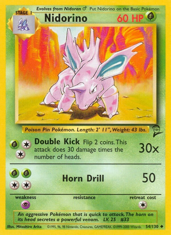 Image for Nidorino (054/130) [Base Set 2]