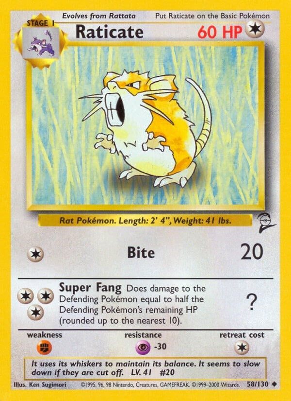 Image for Raticate (058/130) [Base Set 2]