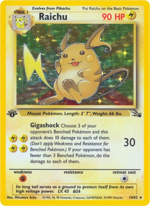 Image for Raichu (14) (14/62) [Fossil]