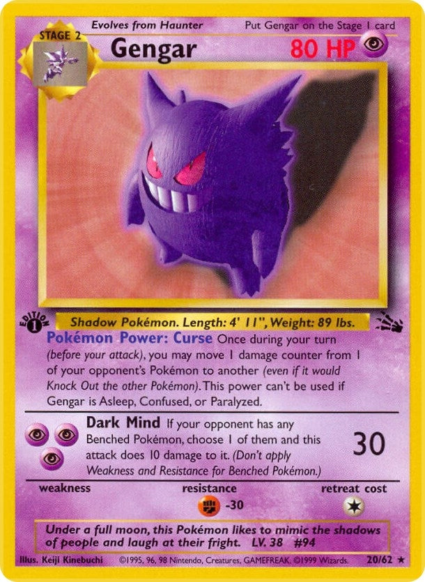 Image for Gengar (20) (20/62) [Fossil]