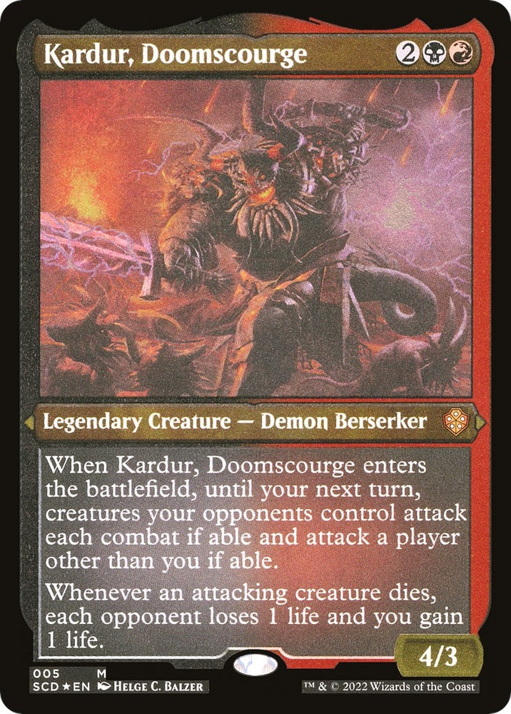 Image for Kardur, Doomscourge (Foil Etched) (5) [Starter Commander Decks]
