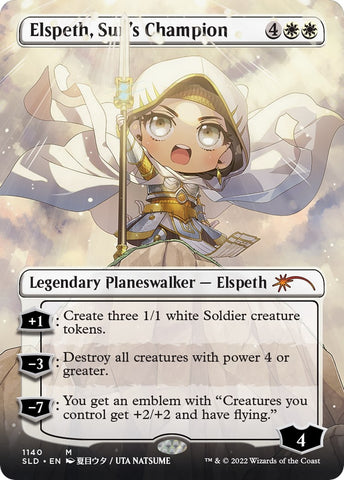 Image for Elspeth, Sun's Champion (Borderless) (1140) [Secret Lair Drop Series]