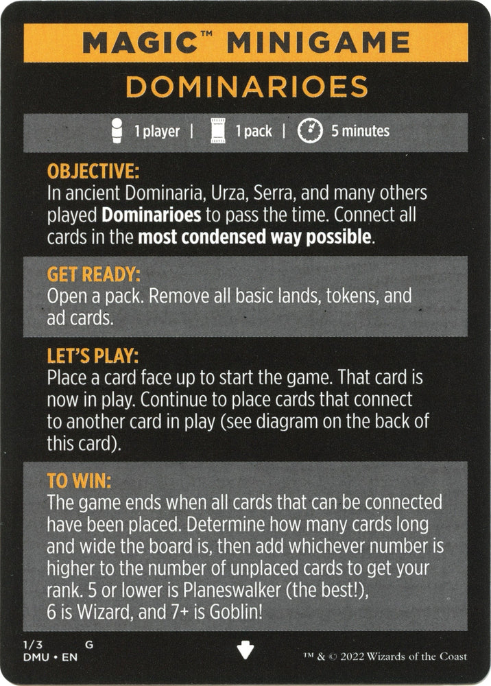Image for Magic Minigame: Dominarioes (1) [Dominaria United]