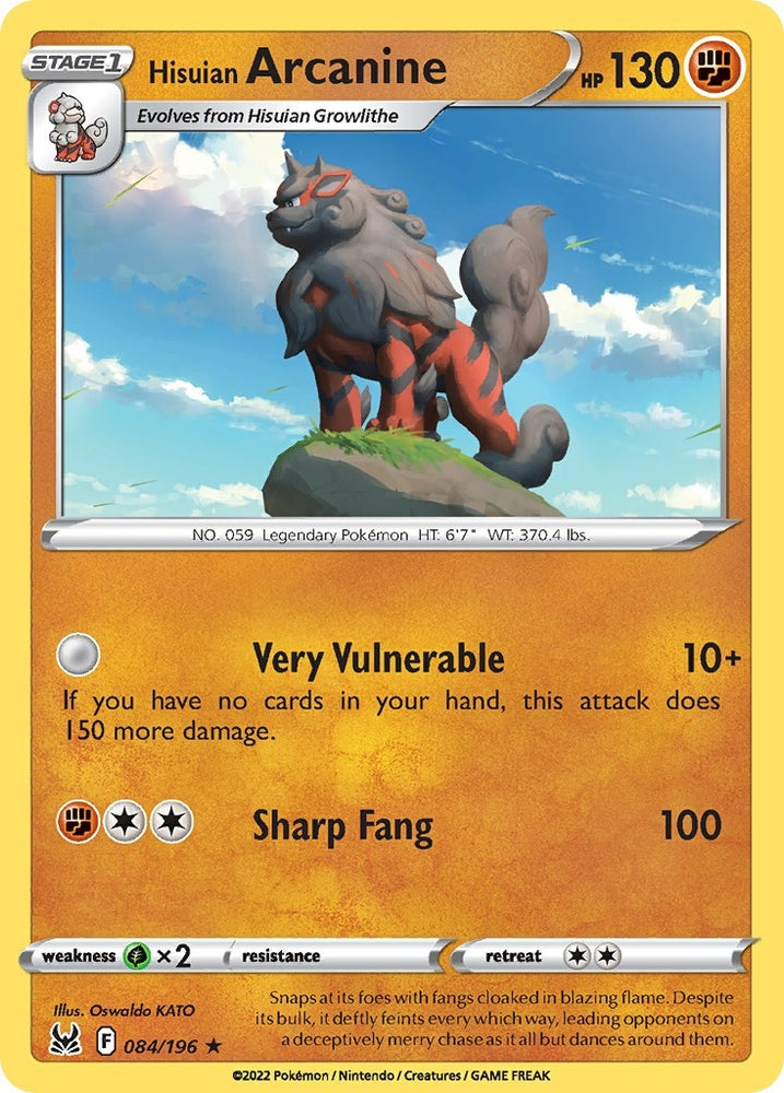 Image for Hisuian Arcanine (084/196) [Deck Exclusives]
