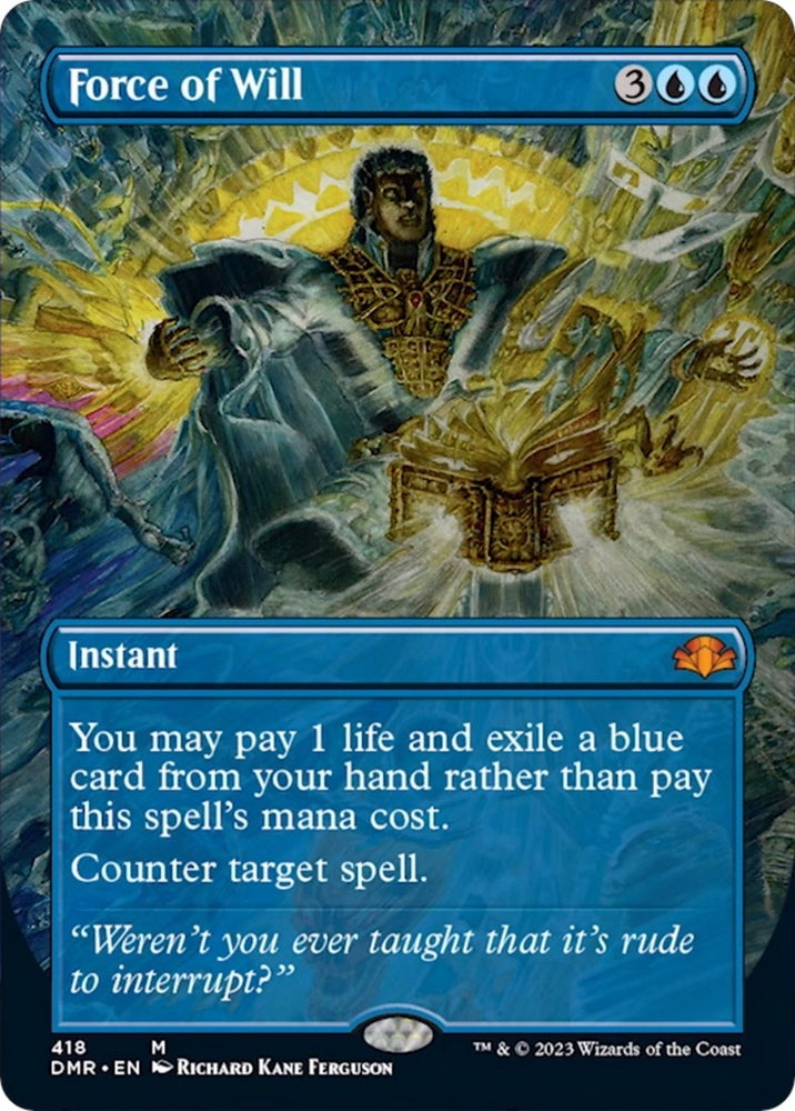Image for Force of Will (Borderless) (418) [Dominaria Remastered]