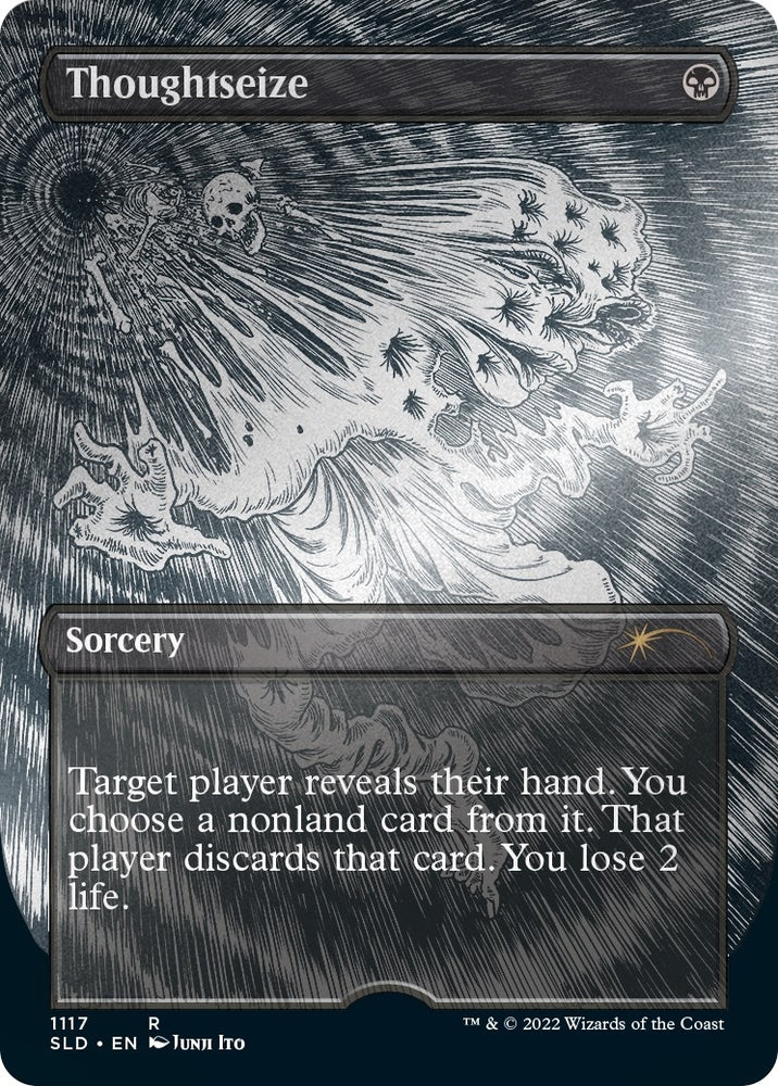 Image for Thoughtseize (Borderless) (Foil Etched) (1117) [Secret Lair Drop Series]