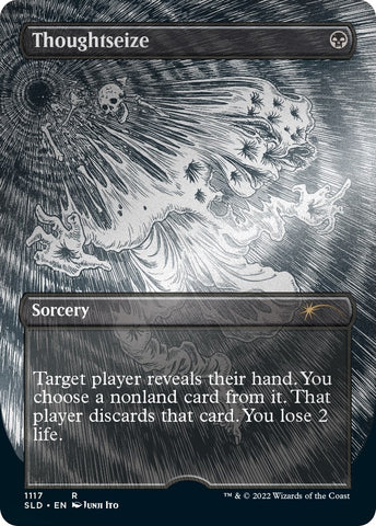 Image for Thoughtseize (Borderless) (Foil Etched) (1117) [Secret Lair Drop Series]