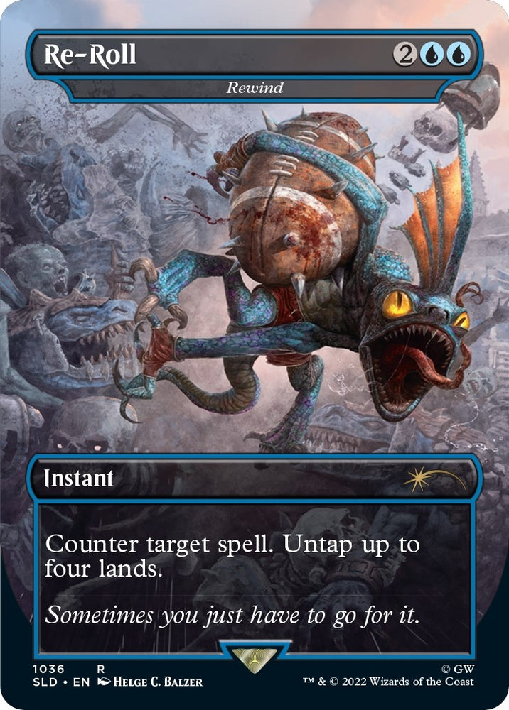 Image for Re-Roll - Rewind (Borderless) (1036) [Secret Lair Drop Series]