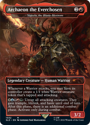 Image for Archaeon the Everchosen - Najeela, the Blade-Blossom (Borderless) (1032) [Secret Lair Drop Series]