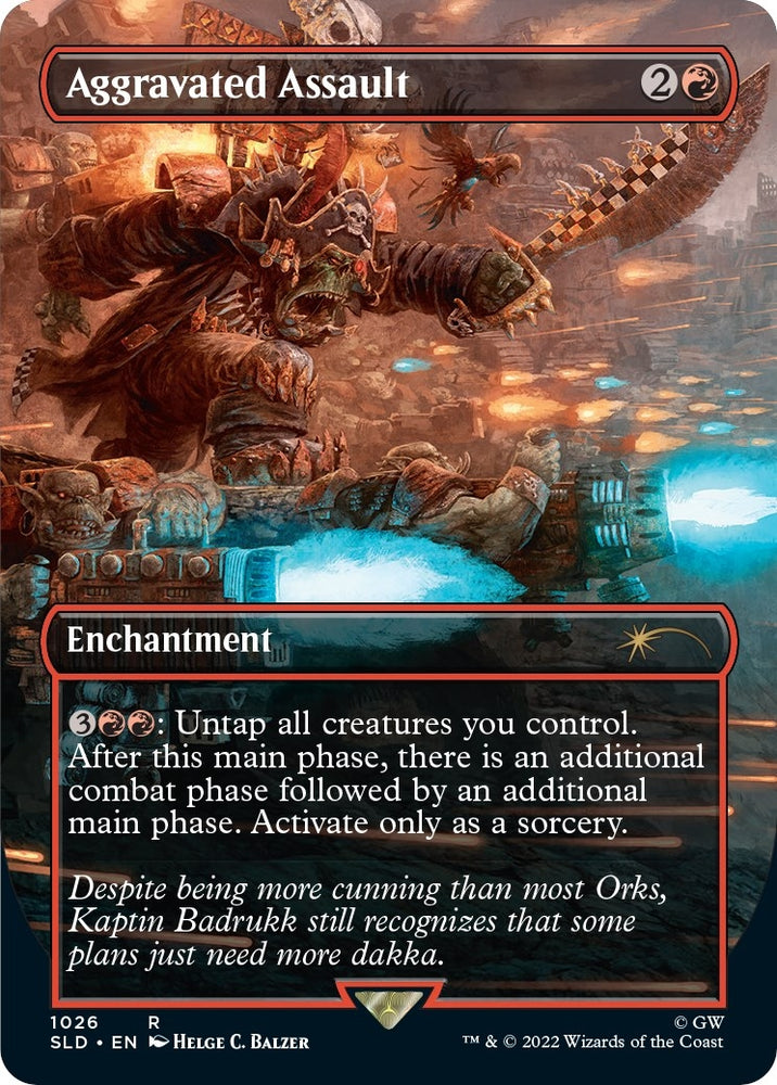 Image for Aggravated Assault (Borderless) (1026) [Secret Lair Drop Series]