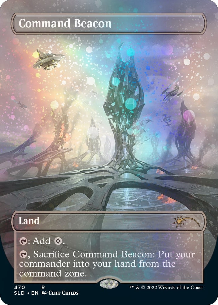 Image for Command Beacon (Borderless) (Galaxy Foil) (470) [Secret Lair Drop Series]