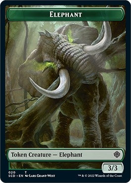 Image for Elephant // Thopter Double-Sided Token (20 // 24) [Starter Commander Decks]