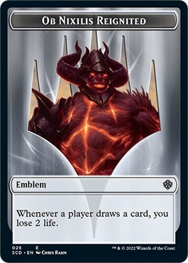 Image for Emblem - Ob Nixilis Reignited Double-Sided Token (26) [Starter Commander Decks]