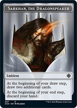 Image for Emblem - Sarkhan, the Dragonspeaker Double-Sided Token (27) [Starter Commander Decks]