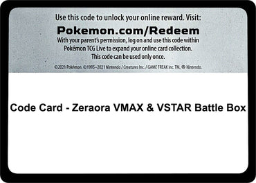 Image for Code Card - Zeraora VMAX & VSTAR Battle Box - Pokemon