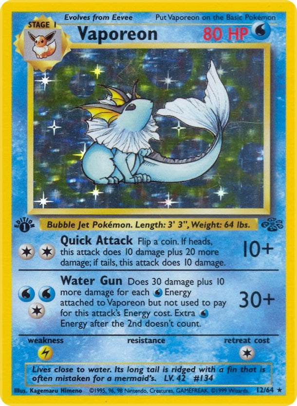 Image for Vaporeon (12) (12/64) - Pokemon