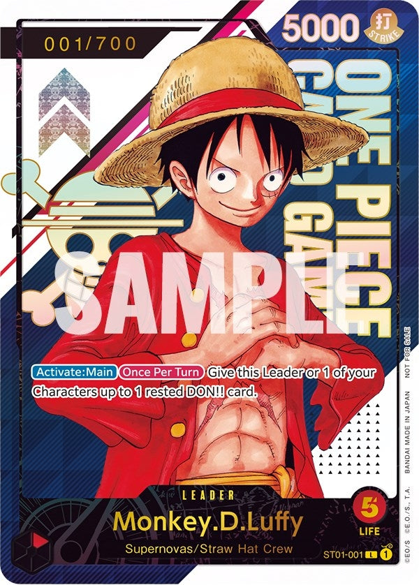 Monkey.D.Luffy - ST01-001 [Serial Number] (ST01-001) (One Piece Promotion Cards)