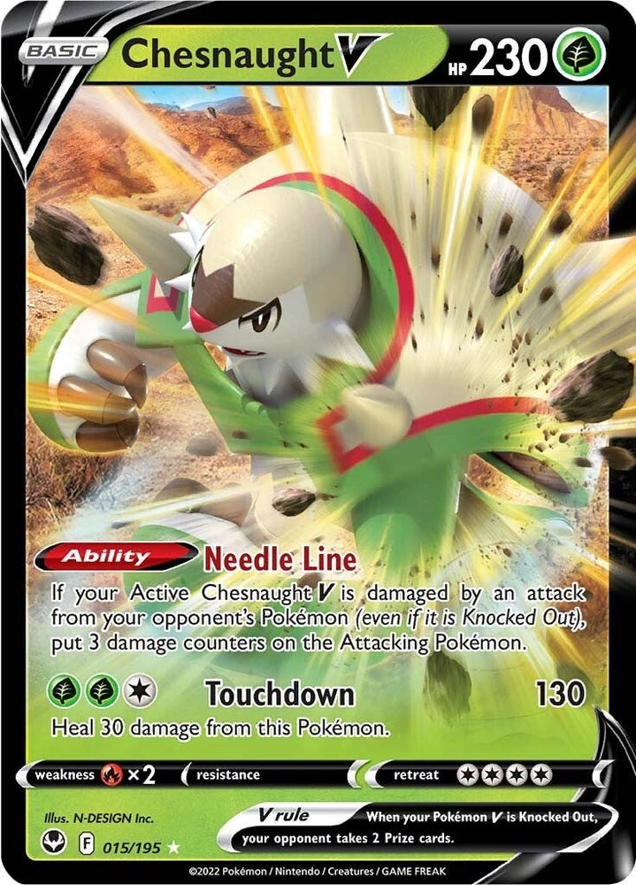 Image for Chesnaught V (015/195) [SWSH12: Silver Tempest]