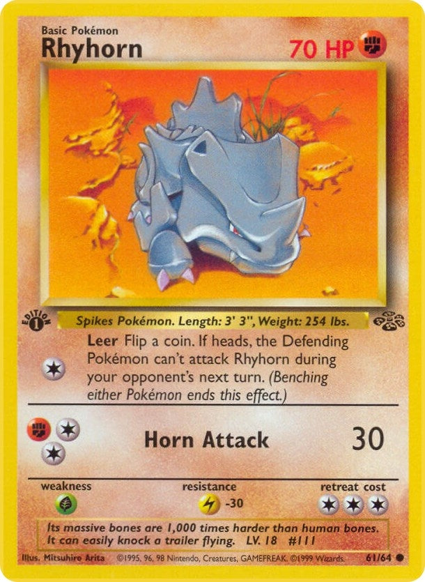 Image for Rhyhorn (61/64) - Pokemon