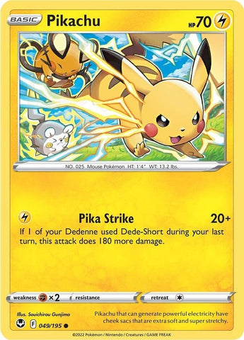 Image for Pikachu (049/195) [SWSH12: Silver Tempest]