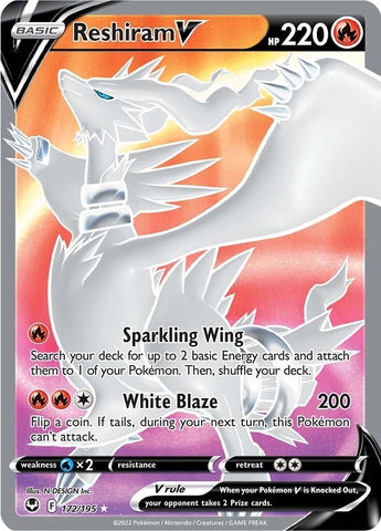 Image for Reshiram V (Full Art) (172/195) - Pokemon
