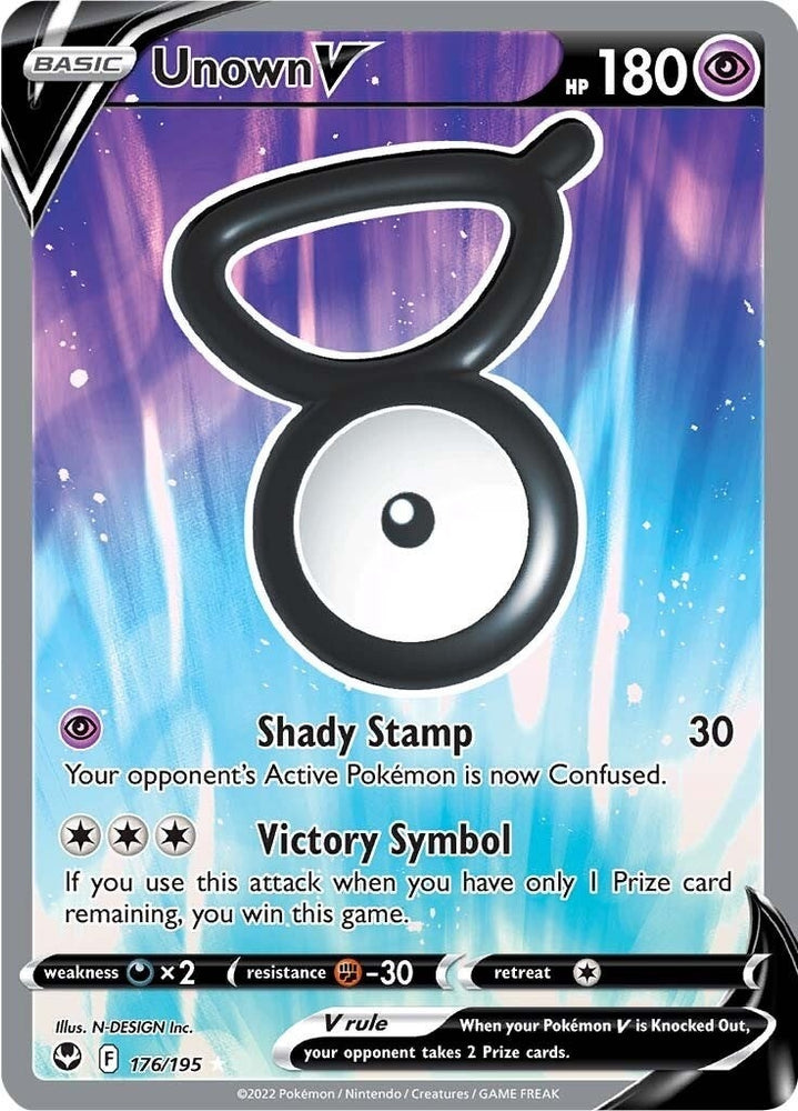 Image for Unown V (Full Art) (176/195) [SWSH12: Silver Tempest]