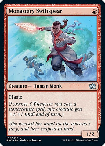Image for Monastery Swiftspear (144) [The Brothers' War]