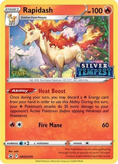 Image for Rapidash - SWSH270 (Prerelease) [STAFF] (SWSH270) [SWSH: Sword & Shield Promo Cards]