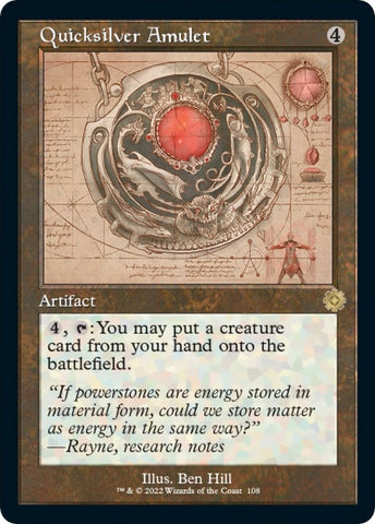 Image for Quicksilver Amulet (Schematic) (108) [The Brothers' War: Retro Frame Artifacts]