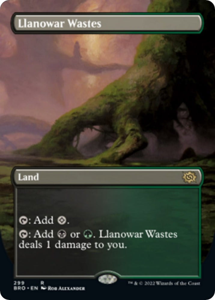 Image for Llanowar Wastes (Borderless) (299) [The Brothers' War]