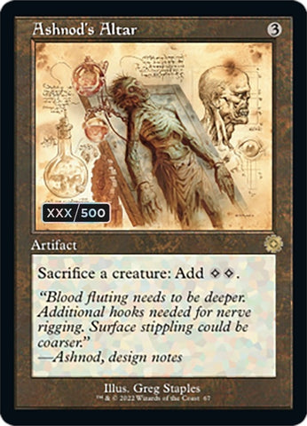 Image for Ashnod's Altar (Schematic) (Serial Numbered) (67) [The Brothers' War: Retro Frame Artifacts]