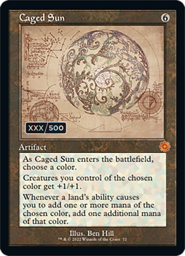Image for Caged Sun (Schematic) (Serial Numbered) (72) [The Brothers' War: Retro Frame Artifacts]