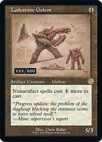 Image for Lodestone Golem (Schematic) (Serial Numbered) (92) [The Brothers' War: Retro Frame Artifacts]