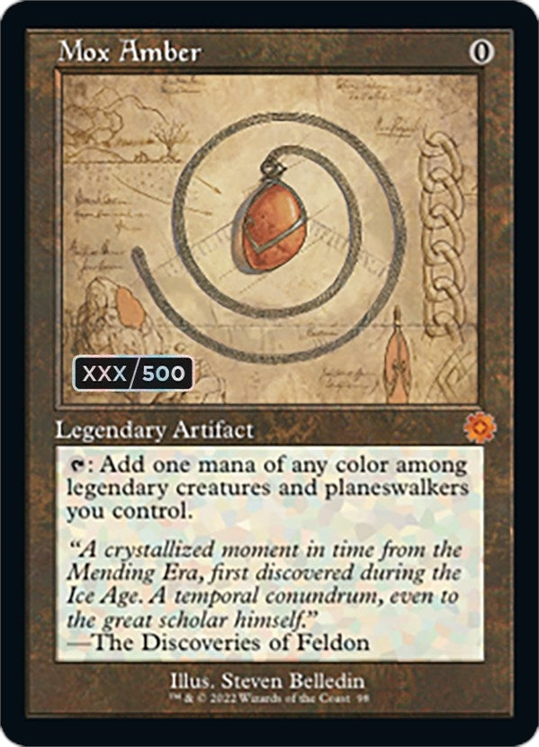 Image for Mox Amber (Schematic) (Serial Numbered) (98) [The Brothers' War: Retro Frame Artifacts]