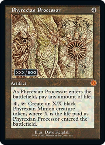 Image for Phyrexian Processor (Schematic) (Serial Numbered) (102) [The Brothers' War: Retro Frame Artifacts]