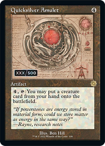 Image for Quicksilver Amulet (Schematic) (Serial Numbered) (108) [The Brothers' War: Retro Frame Artifacts]