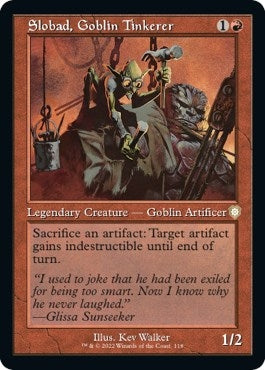 Image for Slobad, Goblin Tinkerer (Retro Frame) (118) [Commander: The Brothers' War]