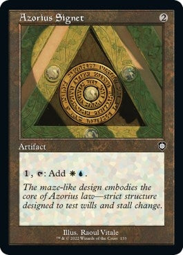 Image for Azorius Signet (Retro Frame) (133) [Commander: The Brothers' War]