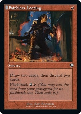 Image for Faithless Looting (Retro Frame) (116) [Commander: The Brothers' War]