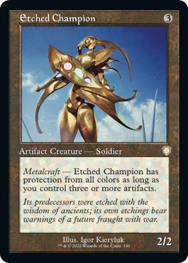 Image for Etched Champion (Retro Frame) (140) [Commander: The Brothers' War]