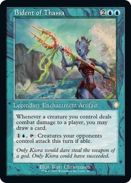 Image for Bident of Thassa (Retro Frame) (80) [Commander: The Brothers' War]