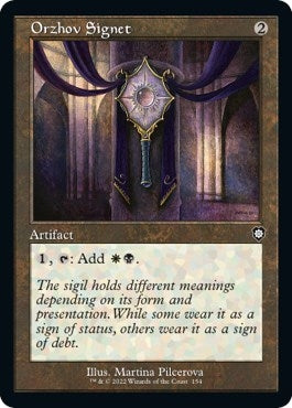 Image for Orzhov Signet (Retro Frame) (154) [Commander: The Brothers' War]