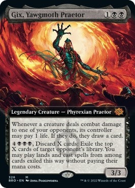 Image for Gix, Yawgmoth Praetor (Extended Art) (326) [The Brothers' War]