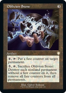 Image for Oblivion Stone (Retro Frame) (153) [Commander: The Brothers' War]