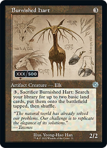 Image for Burnished Hart (Schematic) (Serial Numbered) (71) [The Brothers' War: Retro Frame Artifacts]