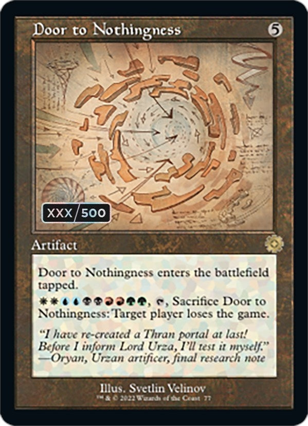 Image for Door to Nothingness (Schematic) (Serial Numbered) (77) [The Brothers' War: Retro Frame Artifacts]