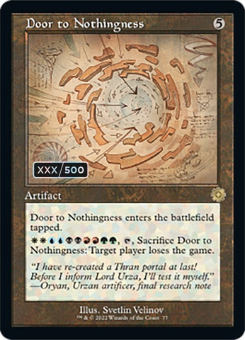 Image for Door to Nothingness (Schematic) (Serial Numbered) (77) [The Brothers' War: Retro Frame Artifacts]