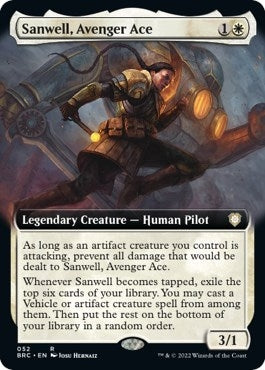 Image for Sanwell, Avenger Ace (Extended Art) (52) [Commander: The Brothers' War]