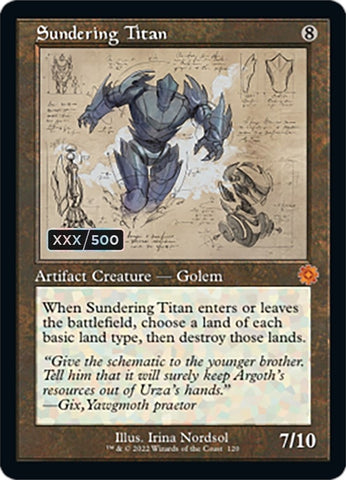 Image for Sundering Titan (Schematic) (Serial Numbered) (120) [The Brothers' War: Retro Frame Artifacts]