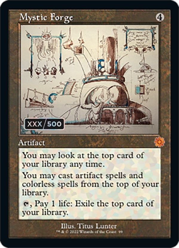 Image for Mystic Forge (Schematic) (Serial Numbered) (99) [The Brothers' War: Retro Frame Artifacts]